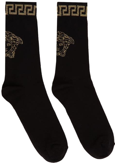 versace men's socks|versace socks black and gold.